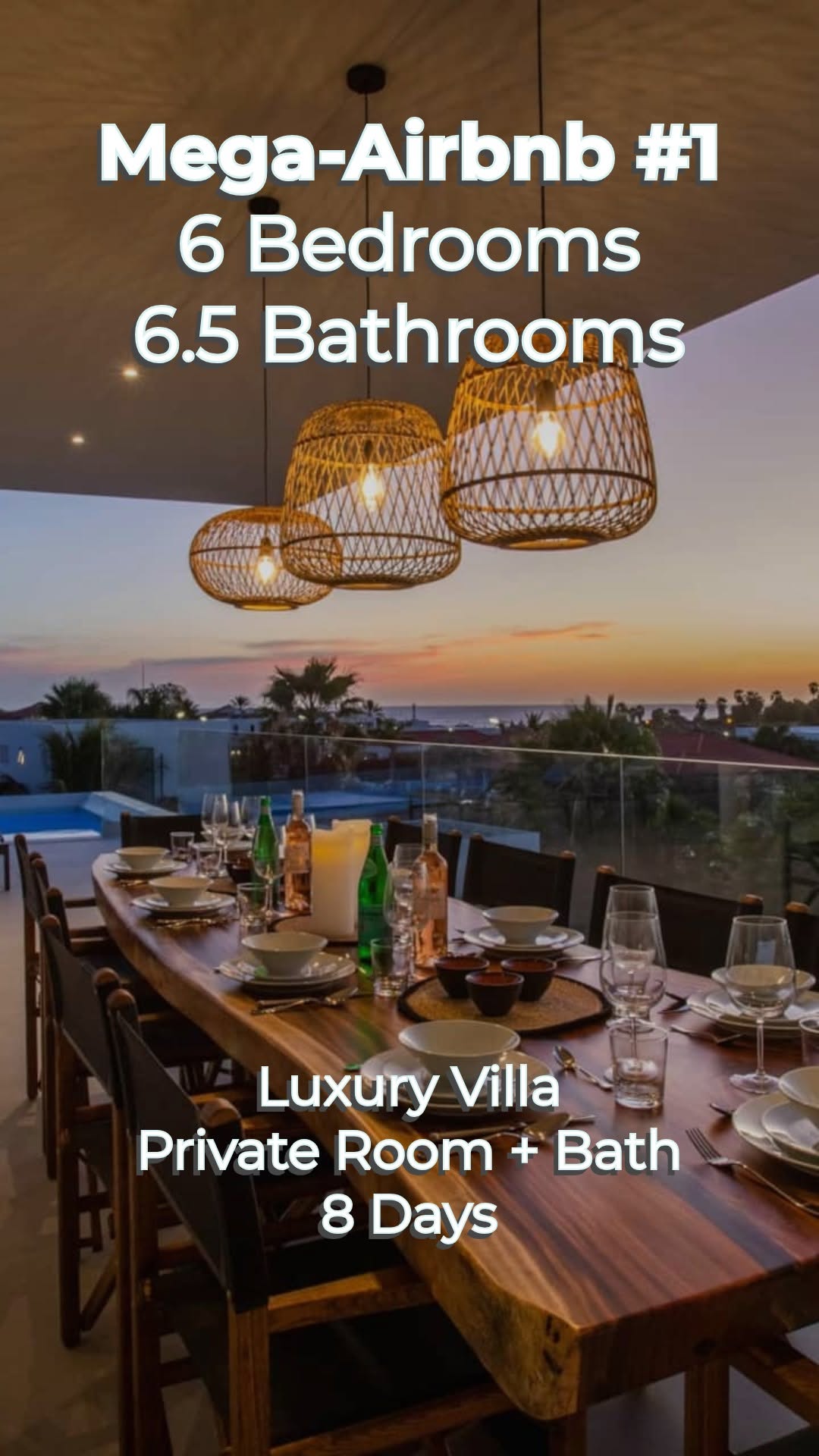 Mega-Airbnb #1: 6 bedrooms, 6.5 bathrooms, luxury villa